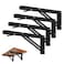 Storystore Folding Shelf Brackets 12 Inch Heavy Duty Metal Collapsible Shelf Bracket for Bench Table Shelf Hinge Wall Mounted Space Saving DIY Bracket Max Load 150 lb 4 PCS Black