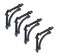 NACH Decorative Shelf Brackets 4 Pack of 55 x 12 x 55 inch Black Cast Iron Shelf Brackets Decorative Brackets for Mounting Half Round Style Brackets