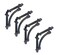 NACH Decorative Shelf Brackets 4 Pack of 55 x 12 x 55 inch Black Cast Iron Shelf Brackets Decorative Brackets for Mounting Half Round Style Brackets