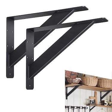 YZZHAJ Countertop Support Brackets12x9 inch Heavy Duty Shelf BracketsShelf Support Angle Brackets for Shelves Wall Mount Shelving Bracket for Granite Wood Concrete