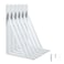 HOME MASTER HARDWARE Heavy Duty Shelf Brackets 12 x 8 inches Metal Shelves Supports Load Capacity 600 lb 90 Degree Wall Mounted Angle L Floating Shelf Bracket with ScrewsWhite 6 Pack