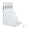 HOME MASTER HARDWARE Heavy Duty Shelf Brackets 12 x 8 inches Metal Shelves Supports Load Capacity 600 lb 90 Degree Wall Mounted Angle L Floating Shelf Bracket with ScrewsWhite 6 Pack