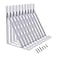 HOME MASTER HARDWARE 12 x 8 inch Heavy Duty Shelf Brackets Load Capacity 600lb 10Pack White Metal L Supports for Wall Mounted Wood Shelving Shelves Bracket with Screws