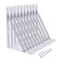 HOME MASTER HARDWARE 12 x 8 inch Heavy Duty Shelf Brackets Load Capacity 600lb 10Pack White Metal L Supports for Wall Mounted Wood Shelving Shelves Bracket with Screws
