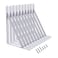 HOME MASTER HARDWARE 12 x 8 inch Heavy Duty Shelf Brackets Load Capacity 600lb 10Pack White Metal L Supports for Wall Mounted Wood Shelving Shelves Bracket with Screws