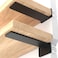 LEOPO 6 Inch Heavy Duty Floating Shelf Bracket 4 Pack Rustic Industrial Hidden Metal Shelf Bracket for Kitchen Bathroom 15 Thick