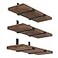 WEKIS 12 Inch Heavy Duty Floating Shelf Bracket Wall Mounting Industrial Black Shelf Brackets 15 Inch Thick Iron Metal Brackets for Shelves 6 Packs