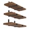 WEKIS 12 Inch Heavy Duty Floating Shelf Bracket Wall Mounting Industrial Black Shelf Brackets 15 Inch Thick Iron Metal Brackets for Shelves 6 Packs