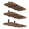 WEKIS 12 Inch Heavy Duty Floating Shelf Bracket Wall Mounting Industrial Black Shelf Brackets 15 Inch Thick Iron Metal Brackets for Shelves 6 Packs