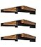 EZYDECOR Shelf Bracket 10 Inch Black Shelf Brackets Wall Mounted Industrial Shelving Brackets Metal Shelf Support with Lip 6 Pack