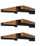 EZYDECOR Shelf Bracket 10 Inch Black Shelf Brackets Wall Mounted Industrial Shelving Brackets Metal Shelf Support with Lip 6 Pack