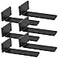 YMDparts Floating Shelf Brackets Heavy Duty 15 Inch Thick Industrial Black Metal L Brackets Premium Solid Steel Shelf Supports for Shelves 6 Inch Heavy Floating Shelves Hardware 6Pcs
