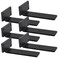 YMDparts Floating Shelf Brackets Heavy Duty 15 Inch Thick Industrial Black Metal L Brackets Premium Solid Steel Shelf Supports for Shelves 6 Inch Heavy Floating Shelves Hardware 6Pcs