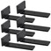 YMDparts Floating Shelf Brackets Heavy Duty 15 Inch Thick Industrial Black Metal L Brackets Premium Solid Steel Shelf Supports for Shelves 6 Inch Heavy Floating Shelves Hardware 6Pcs