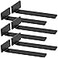 YMDparts Shelf Brackets Heavy Duty 5mm Thick Rustic Shelf Brackets for Custom Wood Shelves 12 Inch Solid Steel Black Shelf Brackets with Hardware Needed 6Pcs