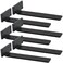 YMDparts Shelf Brackets Heavy Duty 5mm Thick Rustic Shelf Brackets for Custom Wood Shelves 12 Inch Solid Steel Black Shelf Brackets with Hardware Needed 6Pcs