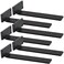 YMDparts Shelf Brackets Heavy Duty 5mm Thick Rustic Shelf Brackets for Custom Wood Shelves 12 Inch Solid Steel Black Shelf Brackets with Hardware Needed 6Pcs