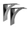 Rustic Red Door Co. RRD Heavy Duty Steel Fireplace Mantel Brackets Countertop Support Rustic Farmhouse Decor 9x12x4 Natural Steel 2 Pack