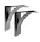 Rustic Red Door Co. RRD Heavy Duty Steel Fireplace Mantel Brackets Countertop Support Rustic Farmhouse Decor 9x12x4 Natural Steel 2 Pack