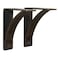 Rustic Red Door Co. Rustic Red Door Co Heavy Duty Steel Shelf Brackets Decorative XLarge DIY Shelving Brackets for Modern Decor Pack of 2 6x7x2 Natural Steel