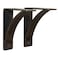 Rustic Red Door Co. Rustic Red Door Co Heavy Duty Steel Shelf Brackets Decorative XLarge DIY Shelving Brackets for Modern Decor Pack of 2 6x7x2 Natural Steel