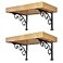 AddGrace Decorative Shelf Brackets L Shape 6 inch Black Wall Mounted Shelf Bracket with Screws Black 8inch