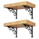 AddGrace Decorative Shelf Brackets L Shape 6 inch Black Wall Mounted Shelf Bracket with Screws Black 8inch