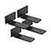 WINKER 4 Pack Shelf Brackets 4 Inch Floating Shelf Bracket 15 inch Thick Heavy Duty Hidden Shelf Brackets Iron Metal Brackets for Shelf Support with Screw Included