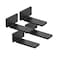 WINKER 4 Pack Shelf Brackets 4 Inch Floating Shelf Bracket 15 inch Thick Heavy Duty Hidden Shelf Brackets Iron Metal Brackets for Shelf Support with Screw Included