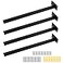Luomorgo 4 Pcs 16 Floating Shelf Bracket Stainless Steel Heavy Duty Black Shelf Brackets Blind Shelf Supports Hidden Brackets for Floating Wood Shelves Screws and Wall Plugs Included