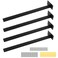 Luomorgo 4 Pcs 16 Floating Shelf Bracket Stainless Steel Heavy Duty Black Shelf Brackets Blind Shelf Supports Hidden Brackets for Floating Wood Shelves Screws and Wall Plugs Included
