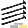 Luomorgo 4 Pcs 16 Floating Shelf Bracket Stainless Steel Heavy Duty Black Shelf Brackets Blind Shelf Supports Hidden Brackets for Floating Wood Shelves Screws and Wall Plugs Included