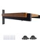 OVOV 2 Pcs Steel Heavy Duty Shelf Brackets Wall Mounted Industrial Metal Shelf Supports Matte Black 12 Inches