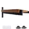 OVOV 2 Pcs Steel Heavy Duty Shelf Brackets Wall Mounted Industrial Metal Shelf Supports Matte Black 12 Inches