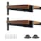 OVOV 4 Pcs Heavy Duty Shelf Brackets Wall Mounted Industrial Metal Shelf Supports 6 4pcs Black