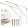 Dluno Shelf Brackets 16 Inch Heavy Duty 90 Degree Floating Wall Shelves Brackets Triangle Shelf Brackets Solid Stainless Steel Decorative Angle Brackets 2Pack White