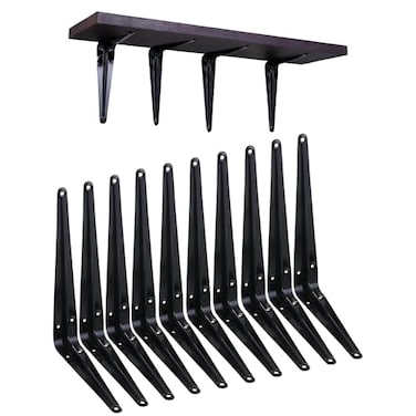 HEART ART 10 Pack Shelf Bracket 10 Inch Heavy Duty Shelf BracketsFloating Shelf Bracket L BracketsMetal Shelf Brackets for Wall 10L x 8H x17W