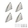 Rannb Glass Shelf Bracket Adjustable Brushed Surface Glass Clamp for Shelves Pack of 4