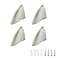 Rannb Glass Shelf Bracket Adjustable Brushed Surface Glass Clamp for Shelves Pack of 4