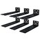 NEODROP 6Pack 10 Inch Floating Shelf Brackets Heavy Duty Hidden Shelves Bracket for Small Shelf Kitchen Shelf Nursery Shelf Black Powder Coated Steel