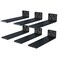 NEODROP 6Pack 10 Inch Floating Shelf Brackets Heavy Duty Hidden Shelves Bracket for Small Shelf Kitchen Shelf Nursery Shelf Black Powder Coated Steel