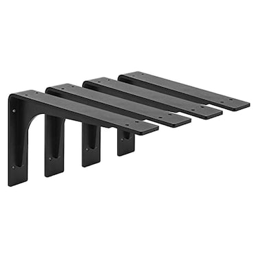Firmetal 10x 6Shelf Bracket L Shelf Bracketsmax Load 300lbs Premium Alloy Metal Heavy Duty Shelf Bracket high Strength Mounting Hardware Included countertop SupportCorner BracePack of 4