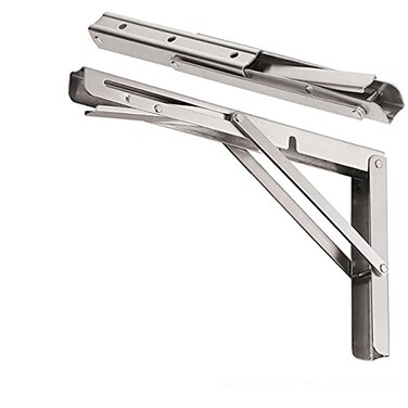 CLT CLETING CLT 12 Folding Shelf Brackets Max Load 330 lb Heavy Duty Stainless Steel DIY Wall Mounted Shelf Bracket Space Saving for Table Work Bench Pack of 2