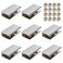 LC LICTOP Rectangular Glass Shelf Brackets Zinc Alloy Clamp Holder for 610mm Glass Shelves Wall Mount Shower Floating Shelf Brackets 209x106 Inch Fit for 03039 Inch Thick 8Pcs