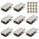 LC LICTOP Rectangular Glass Shelf Brackets Zinc Alloy Clamp Holder for 610mm Glass Shelves Wall Mount Shower Floating Shelf Brackets 209x106 Inch Fit for 03039 Inch Thick 8Pcs
