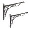 HARPOON European Bracket Shelf Brackets Cast Iron Metal Corbels 95 X 75 Inch Vine Wall 2 Pack Silver Old