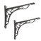 HARPOON European Bracket Shelf Brackets Cast Iron Metal Corbels 95 X 75 Inch Vine Wall 2 Pack Silver Old
