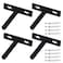 Antrader Solid Steel Matte Black Floating Shelf Brackets 3Inch Rustproof Blind Shelf Supports Small Screws and Wall Plugs Included for DIY Project Set of 4