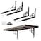 OVOV Shelf Brackets 4 Pcs Heavy Duty Decorative 8 Inch Black Right Angle Shelving Brackets Wall Mounted Shelf Supports for DIY Home Kitchen Living Room