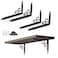 OVOV Shelf Brackets 4 Pcs Heavy Duty Decorative 8 Inch Black Right Angle Shelving Brackets Wall Mounted Shelf Supports for DIY Home Kitchen Living Room